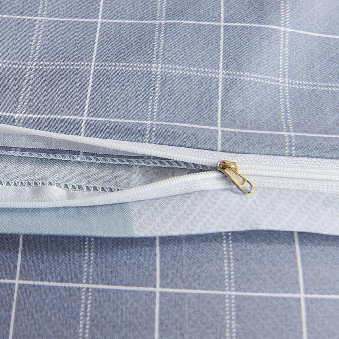 91家纺网 家纺一手货源 找家纺 鑫宇2025新款13372全棉学生宿舍上下铺三件套床单款床笠款可定制 向往生活-灰