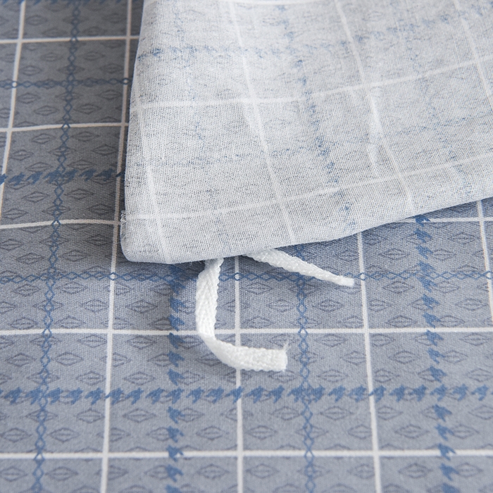 91家纺网 家纺一手货源 找家纺 鑫宇2025新款13372全棉学生宿舍上下铺三件套床单款床笠款可定制 夏曲-蓝