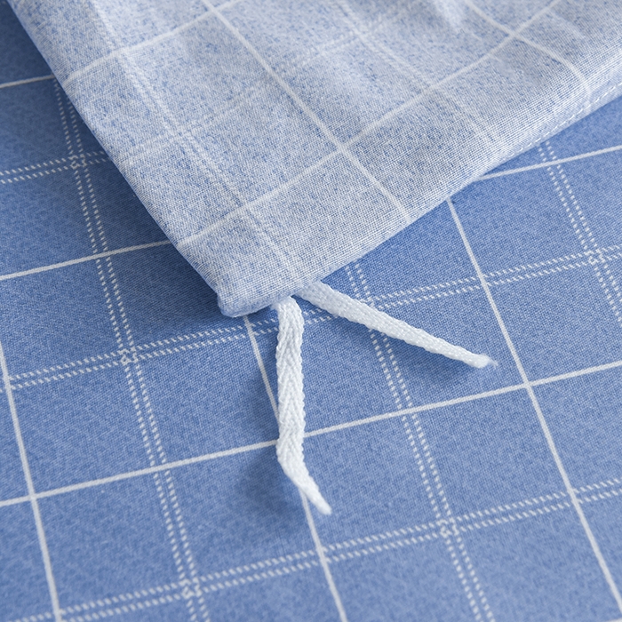 91家纺网 家纺一手货源 找家纺 鑫宇2025新款13372全棉学生宿舍上下铺三件套床单款床笠款可定制 新都时尚-蓝