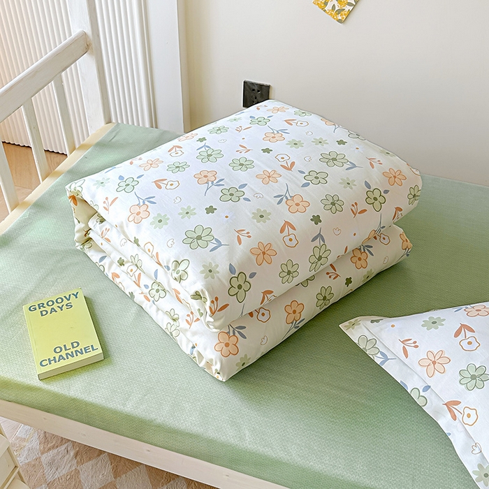 91家纺网 家纺一手货源 找家纺 鑫宇2025新款13372全棉学生宿舍上下铺三件套床单款床笠款可定制 花香暗里