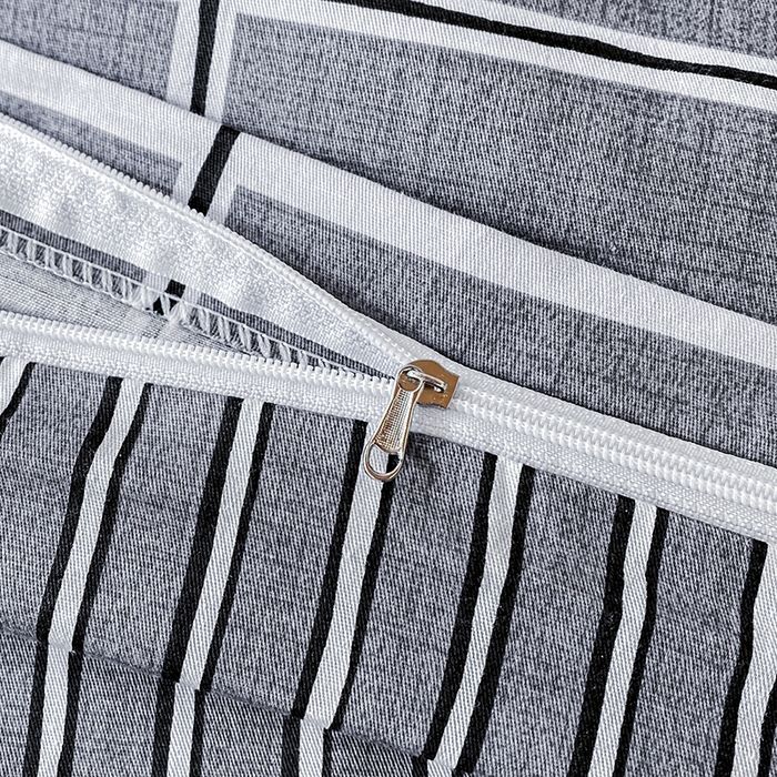 91家纺网 家纺一手货源 找家纺 鑫宇2025新款13372全棉学生宿舍上下铺三件套床单款床笠款可定制 格韵-灰