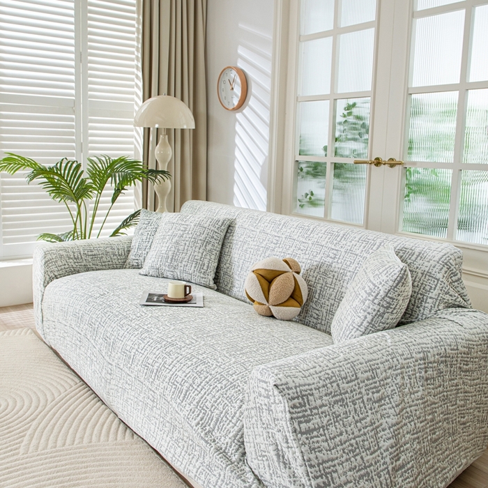 91家纺网 家纺一手货源 找家纺 沐沐家纺 2026新款夏茵沙发套 浅中灰