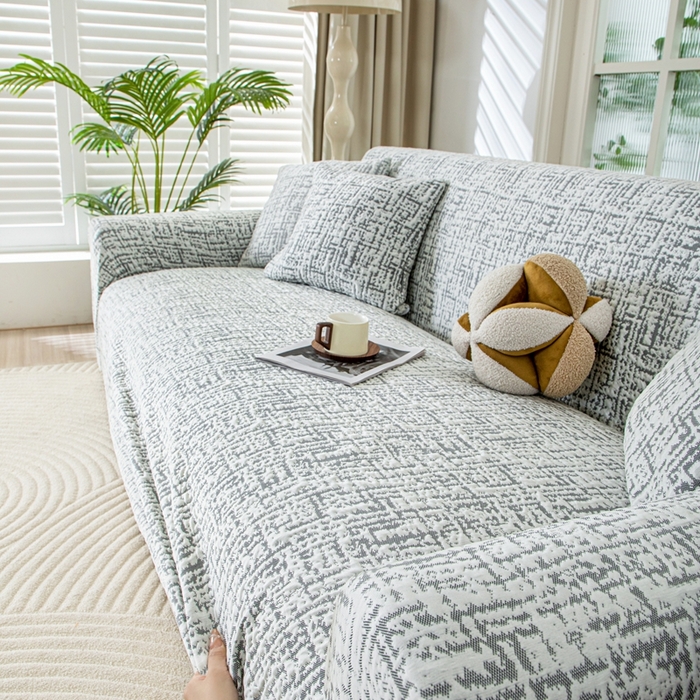 91家纺网 家纺一手货源 找家纺 沐沐家纺 2026新款夏茵沙发套 深灰