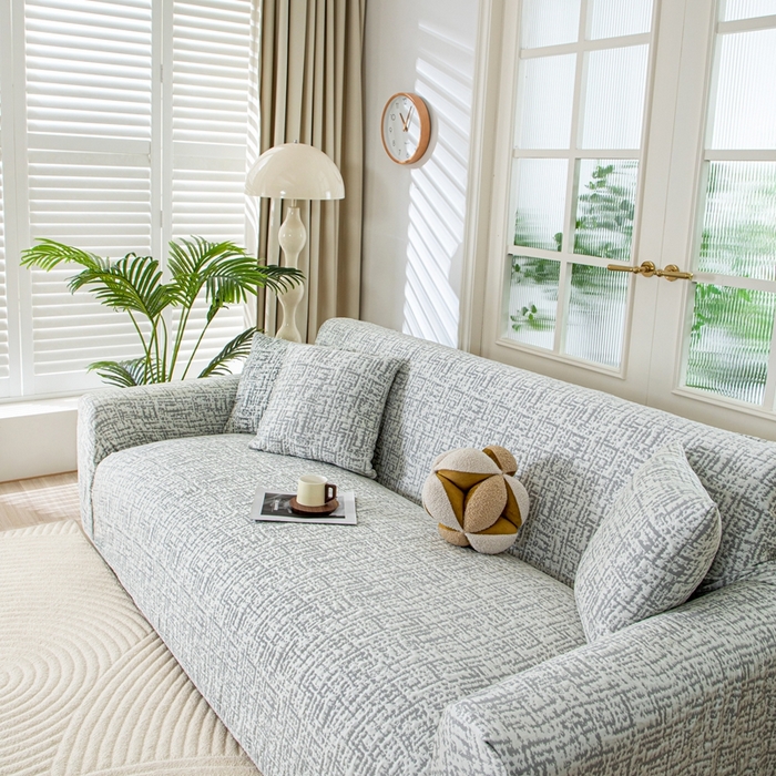 91家纺网 家纺一手货源 找家纺 沐沐家纺 2026新款夏茵沙发套 浅中灰