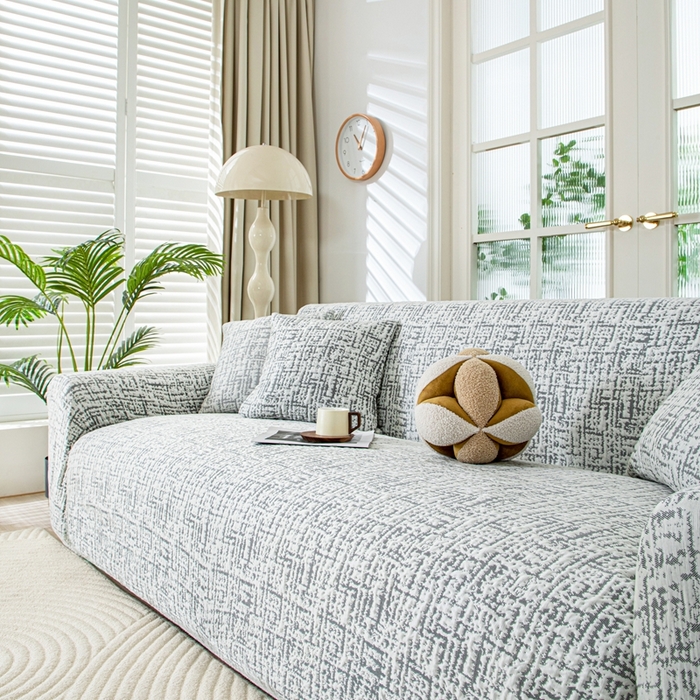 91家纺网 家纺一手货源 找家纺 沐沐家纺 2026新款夏茵沙发套 深灰