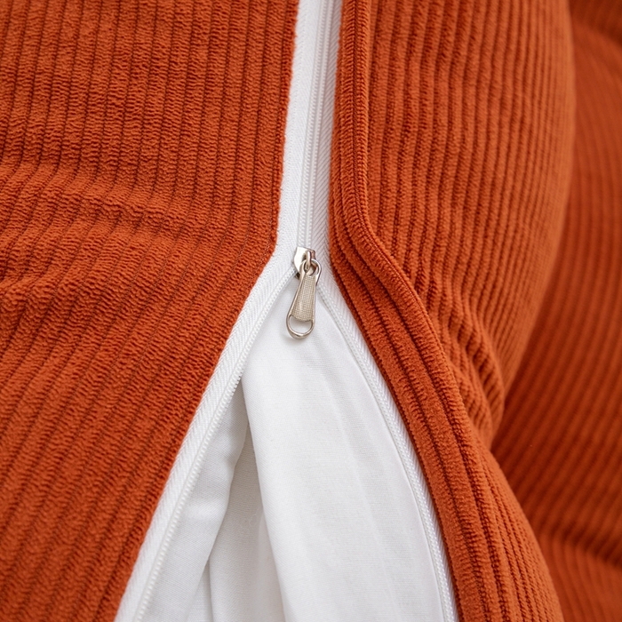 91家纺网 家纺一手货源 找家纺 沐沐家纺 2026春夏新款灯芯绒三角大靠背 砖红色