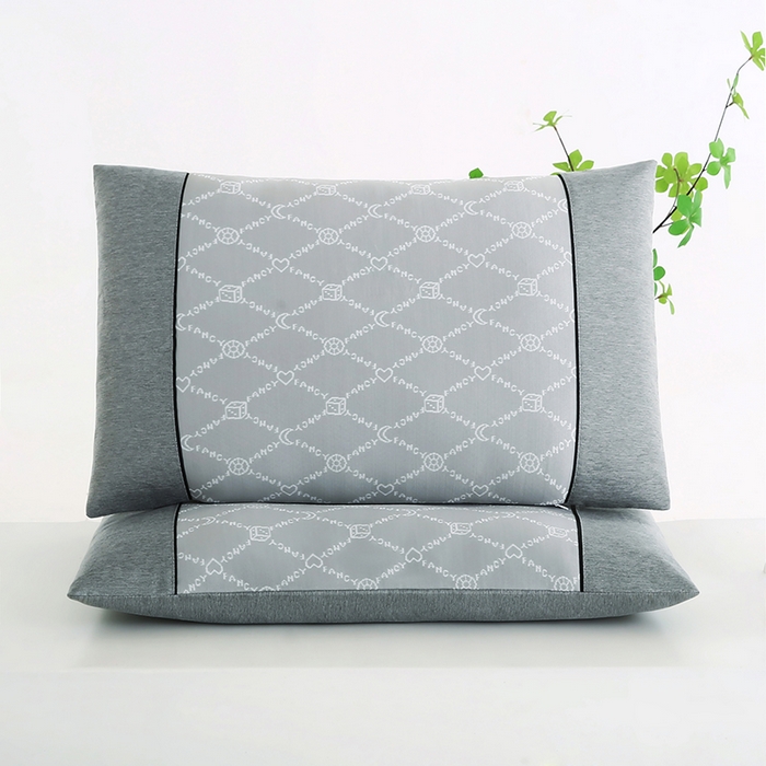 91家纺网 家纺一手货源 找家纺 小牛席业 2025新款PE冰丝夏凉枕-月亮爱心 月亮爱心夏凉枕-灰色