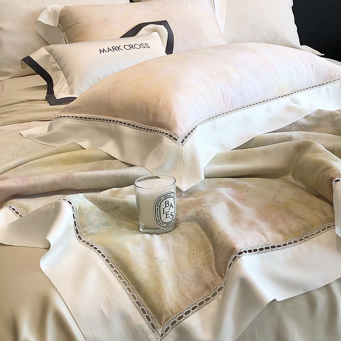 91家纺网 家纺一手货源 找家纺 佳汐蓝家纺 2025新款复古韵染花卉冰伯克超细旦夏被夏凉被空调被四件套 夏被-风华佩斯-浅翡绿