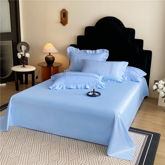 91家纺网 家纺一手货源 找家纺 （总）花香四季家纺 2025新款A类纯棉母婴级全棉13376床单纯色单品系列