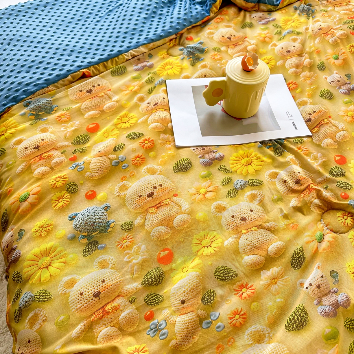 91家纺网 家纺一手货源 找家纺 （总）南方印象 2025新款A类凉感丝冰豆豆夏凉被夏被空调被爆款5D印花夏被