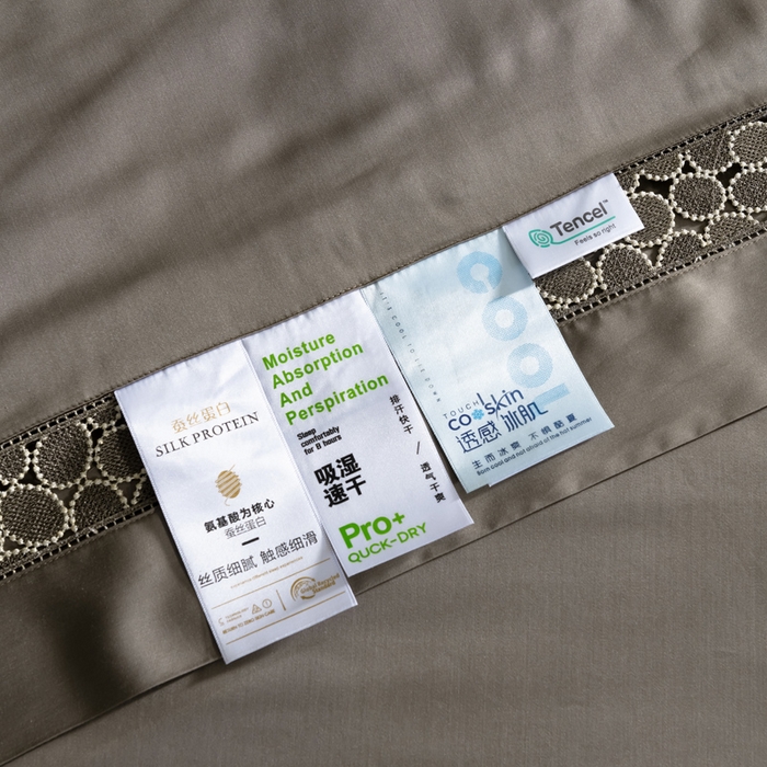 91家纺网 家纺一手货源 找家纺 若未2025 新款珍珠镂空50S兰精天丝夏被四件套 花型（天丝珍珠镂空奥黛尔） 夏被四件套 珍珠镂空奥黛尔 古铜棕