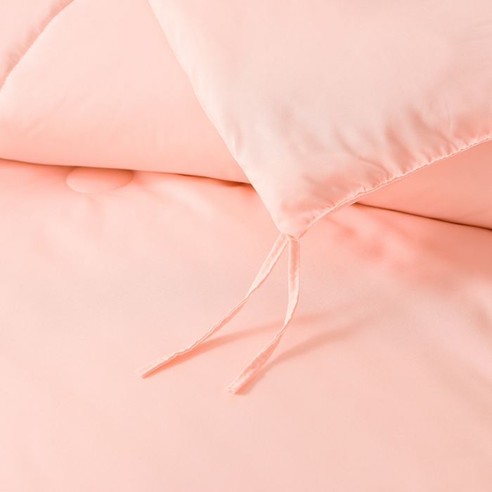 91家纺网 家纺一手货源 找家纺 招财狼家纺 2025新款亲肤舒适磨毛水洗棉子母被被子被芯 粉色