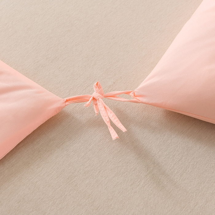 91家纺网 家纺一手货源 找家纺 招财狼家纺 2025新款亲肤舒适磨毛水洗棉子母被被子被芯 粉色