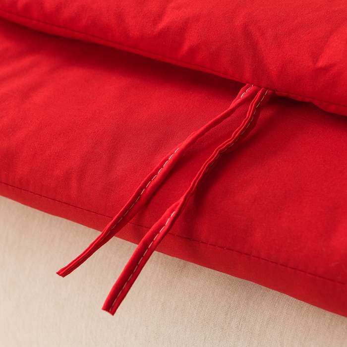 91家纺网 家纺一手货源 找家纺 招财狼家纺 2025新款亲肤舒适磨毛水洗棉子母被被子被芯 红色