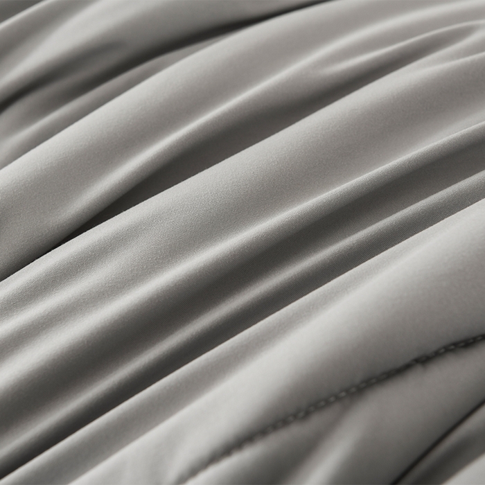 91家纺网 家纺一手货源 找家纺 招财狼家纺 2025新款亲肤舒适磨毛水洗棉子母被被子被芯 灰色