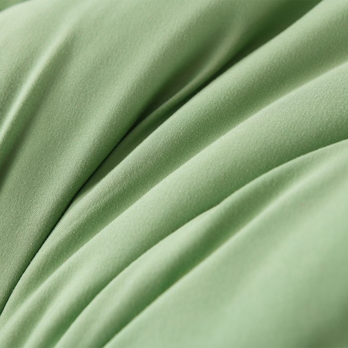 91家纺网 家纺一手货源 找家纺 招财狼家纺 2025新款亲肤舒适磨毛水洗棉子母被被子被芯 绿色