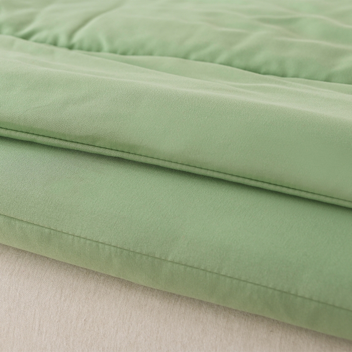 91家纺网 家纺一手货源 找家纺 招财狼家纺 2025新款亲肤舒适磨毛水洗棉子母被被子被芯 绿色