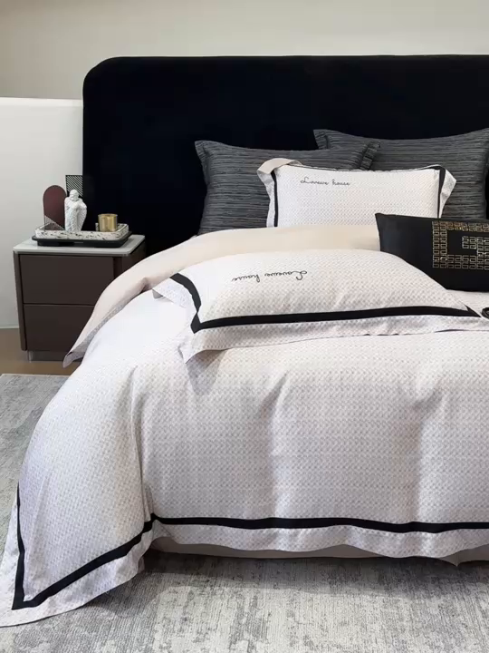 91家纺网 家纺一手货源 找家纺 灵若和森系 天丝 肌理纹-2025 50S莱赛尔天丝数码印花轻奢工艺套件 控价券后不低于368 森系-粉