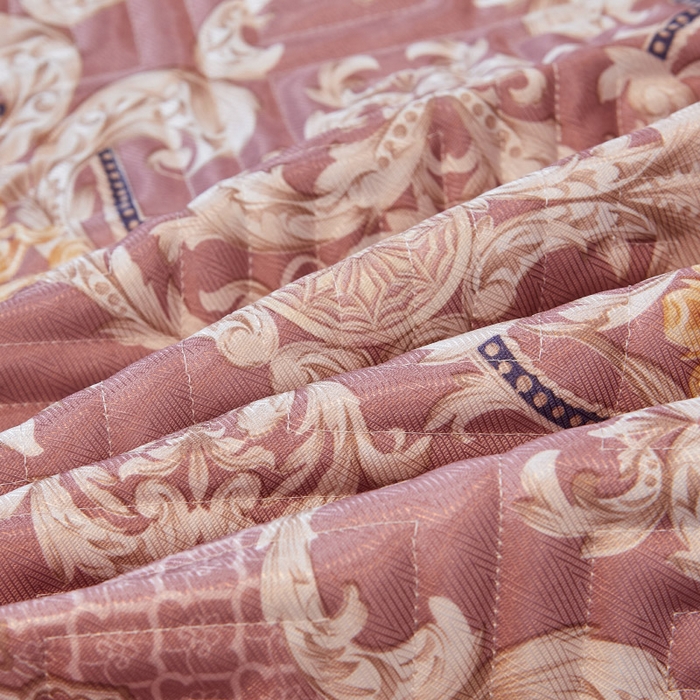 91家纺网 家纺一手货源 找家纺 罗艺轩 2025新款可拆卸床笠式床裙印花冰丝席 华尔兹