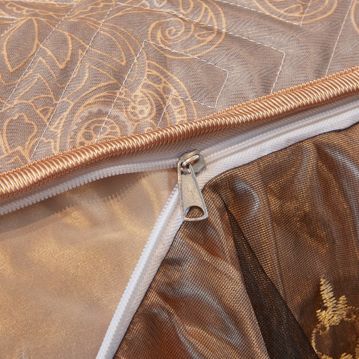 91家纺网 家纺一手货源 找家纺 罗艺轩 2025新款可拆卸床笠式床裙印花冰丝席 锦绣风尚