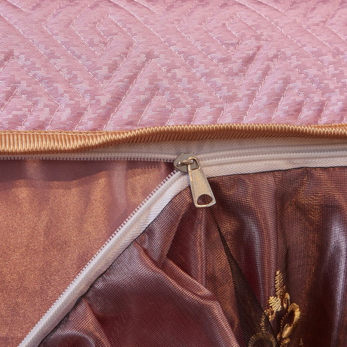 91家纺网 家纺一手货源 找家纺 罗艺轩 2025新款可拆卸床笠式床裙印花冰丝席 罗曼-粉紫