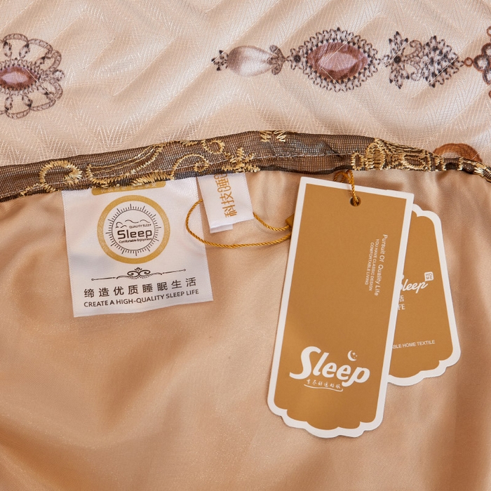 91家纺网 家纺一手货源 找家纺 罗艺轩 2025新款可拆卸床笠式床裙印花冰丝席 罗曼时光