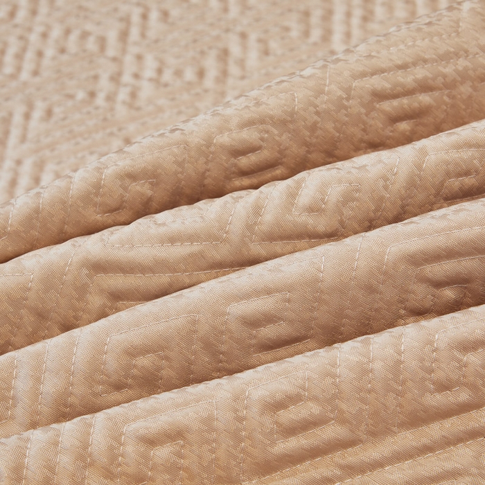 91家纺网 家纺一手货源 找家纺 罗艺轩 2025新款可拆卸床笠式床裙印花冰丝席 罗曼-香槟金