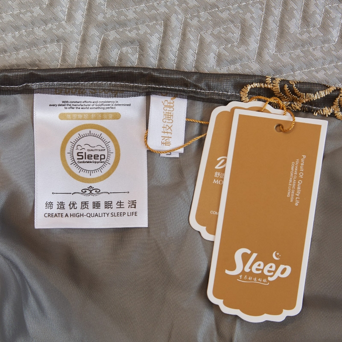 91家纺网 家纺一手货源 找家纺 罗艺轩 2025新款可拆卸床笠式床裙印花冰丝席 罗曼-雅士灰