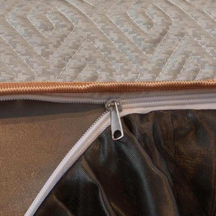 91家纺网 家纺一手货源 找家纺 罗艺轩 2025新款可拆卸床笠式床裙印花冰丝席 罗曼-雅士灰