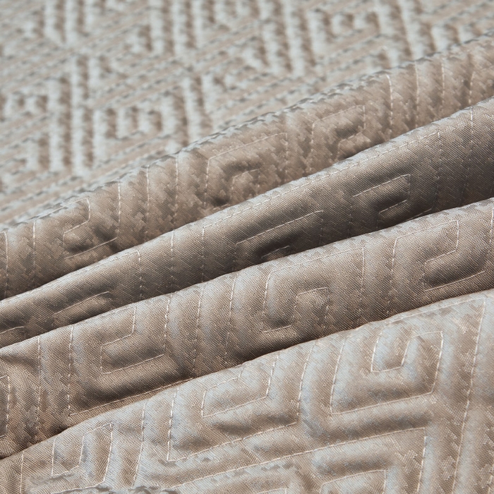 91家纺网 家纺一手货源 找家纺 罗艺轩 2025新款可拆卸床笠式床裙印花冰丝席 罗曼-雅士灰