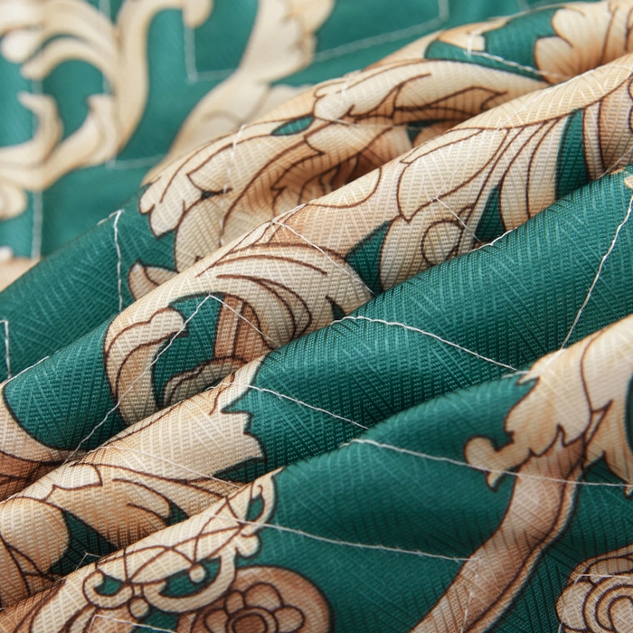 91家纺网 家纺一手货源 找家纺 罗艺轩 2025新款可拆卸床笠式床裙印花冰丝席 瑞卡斯