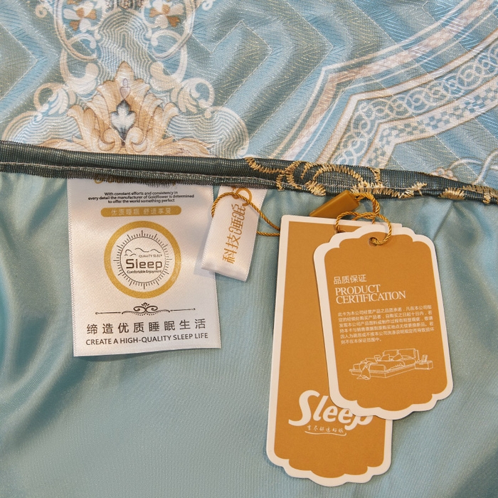 91家纺网 家纺一手货源 找家纺 罗艺轩 2025新款可拆卸床笠式床裙印花冰丝席 塞纳青春