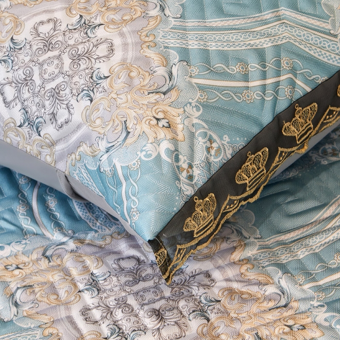 91家纺网 家纺一手货源 找家纺 罗艺轩 2025新款可拆卸床笠式床裙印花冰丝席 塞纳青春