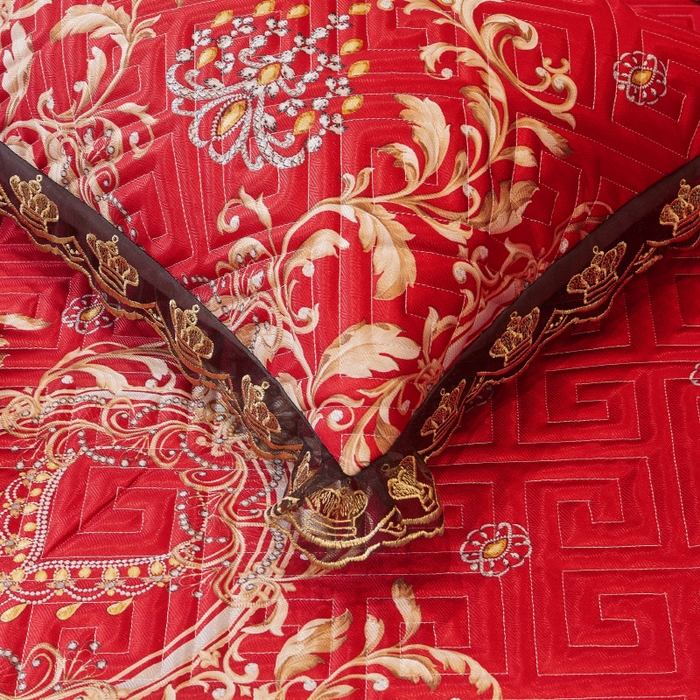 91家纺网 家纺一手货源 找家纺 罗艺轩 2025新款可拆卸床笠式床裙印花冰丝席 幸福恋曲