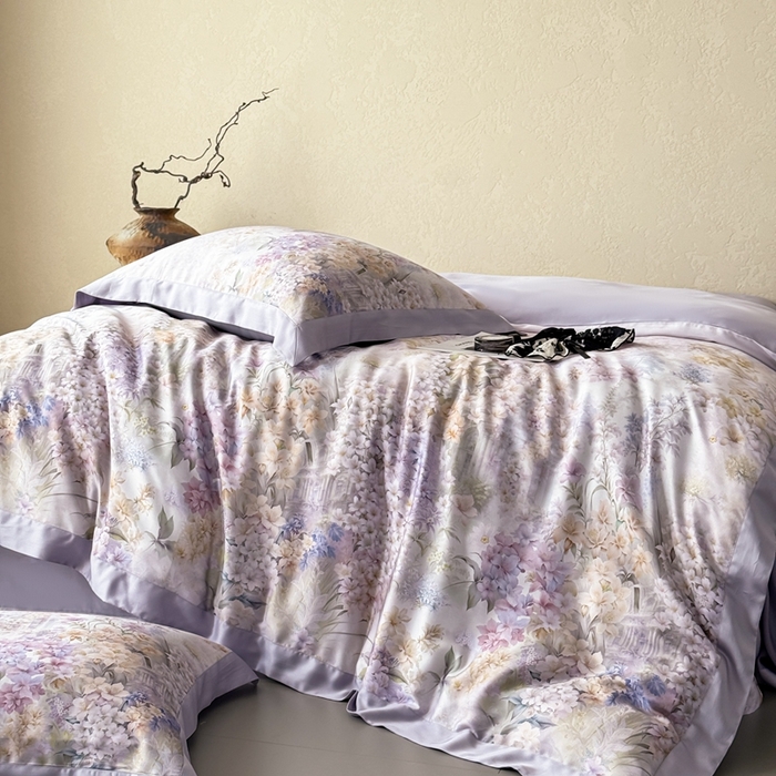 91家纺网 家纺一手货源 找家纺 （总）若未2025新款玲珑 50S兰精天丝平网活性数码印花四件套 玲珑 控价 券后不低于 368