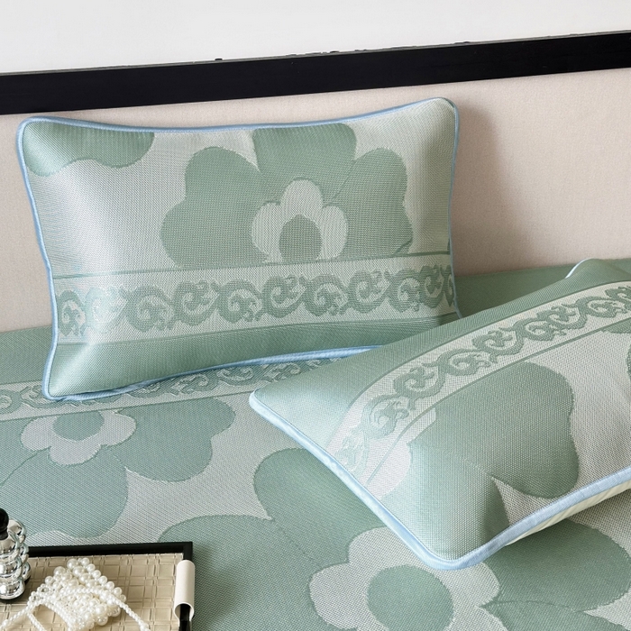 91家纺网 家纺一手货源 找家纺 （总）乐居家纺 2025新款A类碳光抗菌凉感可水洗冰丝凉席席子床笠款