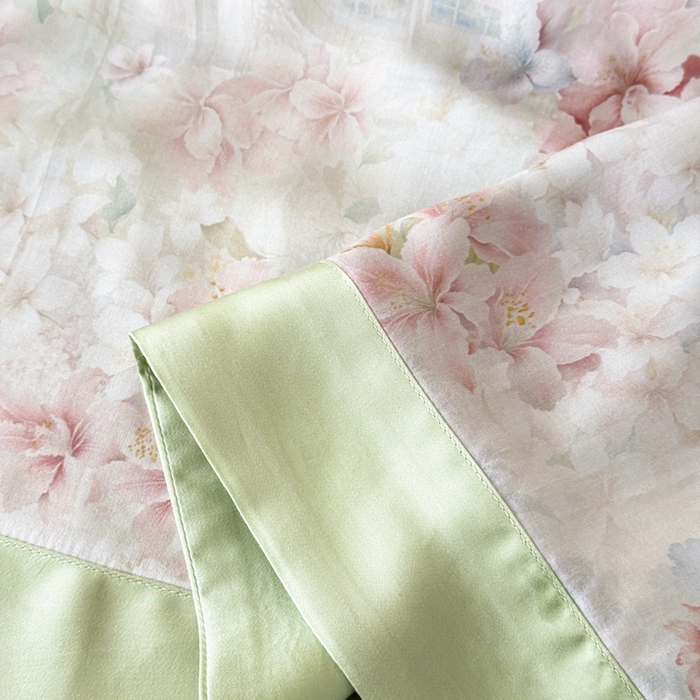 91家纺网 家纺一手货源 找家纺 若未2025新款玲珑 50S兰精天丝平网活性数码印花四件套 玲珑 控价 券后不低于 368  玲珑 绿