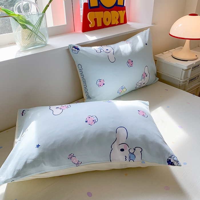 91家纺网 家纺一手货源 找家纺 玉元坊 2025年5月新品三丽鸥全棉床单纯棉床裙床笠三四件套简约基础款式-大耳狗简约款式 牛奶大耳狗【简约款】