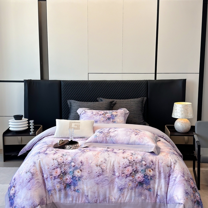 91家纺网 家纺一手货源 找家纺 （总）若未家居 LOVEWE HOUSE 2025新款洛神 2025 新款5D唯美浪漫数码银灰50SX50S奥地利兰精天丝棉套件 控价券后不低于368