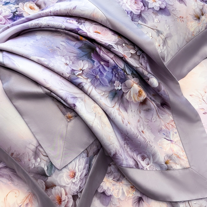 91家纺网 家纺一手货源 找家纺 （总）若未家居 LOVEWE HOUSE 2025新款洛神 2025 新款5D唯美浪漫数码银灰50SX50S奥地利兰精天丝棉套件 控价券后不低于368