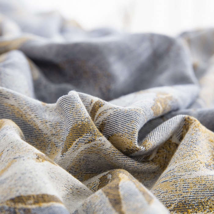 91家纺网 家纺一手货源 找家纺 2025新款全棉色织双层纱纽扣款四件套 韶华-灰