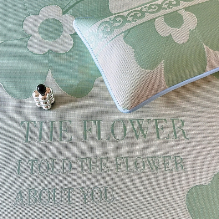 91家纺网 家纺一手货源 找家纺 乐居家纺 2025新款A类碳光抗菌凉感可水洗冰丝凉席席子床笠款 冰花-绿