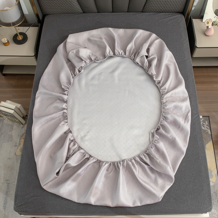 91家纺网 家纺一手货源 找家纺 乐居家纺 2025新款A类凉感纤维凉豆豆可水洗冰丝凉席席子床笠款 浅灰-密道