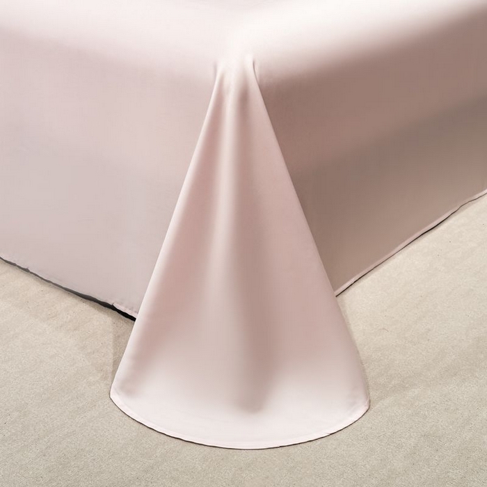 91家纺网 家纺一手货源 找家纺 欧乐蒂 2025新款水洗冰丝刺绣四件套-花颜 花颜-白桃