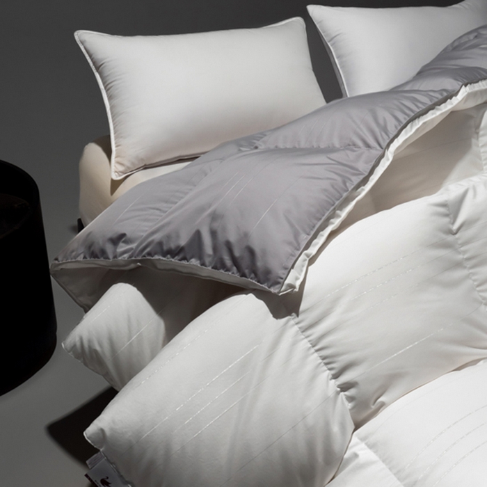 91家纺网 家纺一手货源 找家纺 静若居羽绒被壳 2025新款羽绒空调被羽绒春秋被羽绒冬被包检测 白色拼灰色