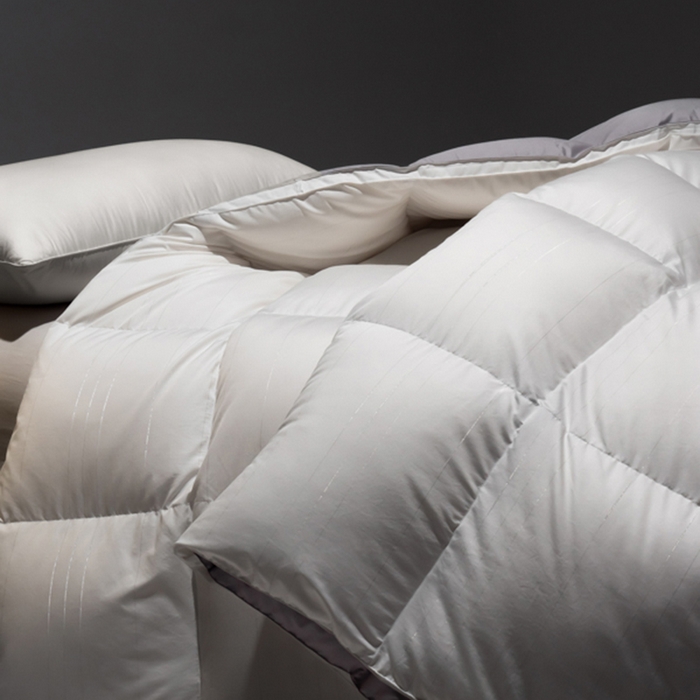 91家纺网 家纺一手货源 找家纺 静若居羽绒被壳 2025新款羽绒空调被羽绒春秋被羽绒冬被包检测 白色拼灰色