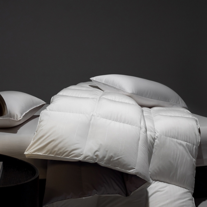 91家纺网 家纺一手货源 找家纺 静若居羽绒被壳 2025新款羽绒空调被羽绒春秋被羽绒冬被包检测 白色拼灰色