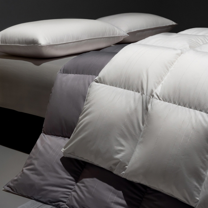 91家纺网 家纺一手货源 找家纺 静若居羽绒被壳 2025新款羽绒空调被羽绒春秋被羽绒冬被包检测 白色拼灰色