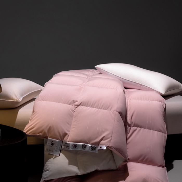 91家纺网 家纺一手货源 找家纺 静若居羽绒被壳 2025新款羽绒空调被羽绒春秋被羽绒冬被包检测 豆沙拼白色