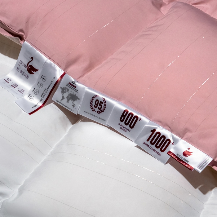 91家纺网 家纺一手货源 找家纺 静若居羽绒被壳 2025新款羽绒空调被羽绒春秋被羽绒冬被包检测 豆沙拼白色